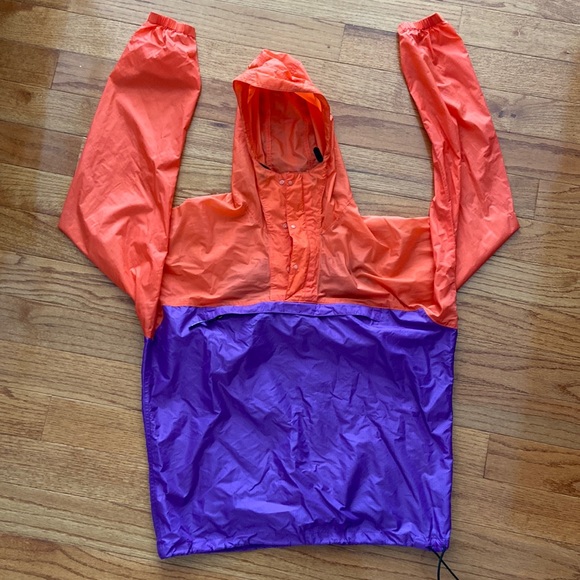 Patagonia Jackets & Blazers - Vintage Patagonia M Hooded Anorak Packable Windbreaker Pullover Snap Jacket